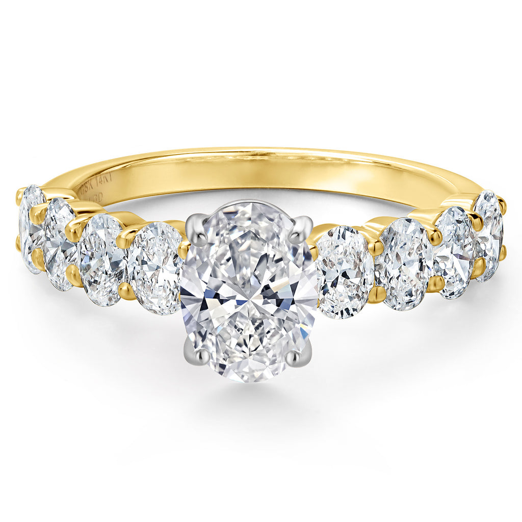 D - E and DEF_5_Ring in 14K Two Tone Gold