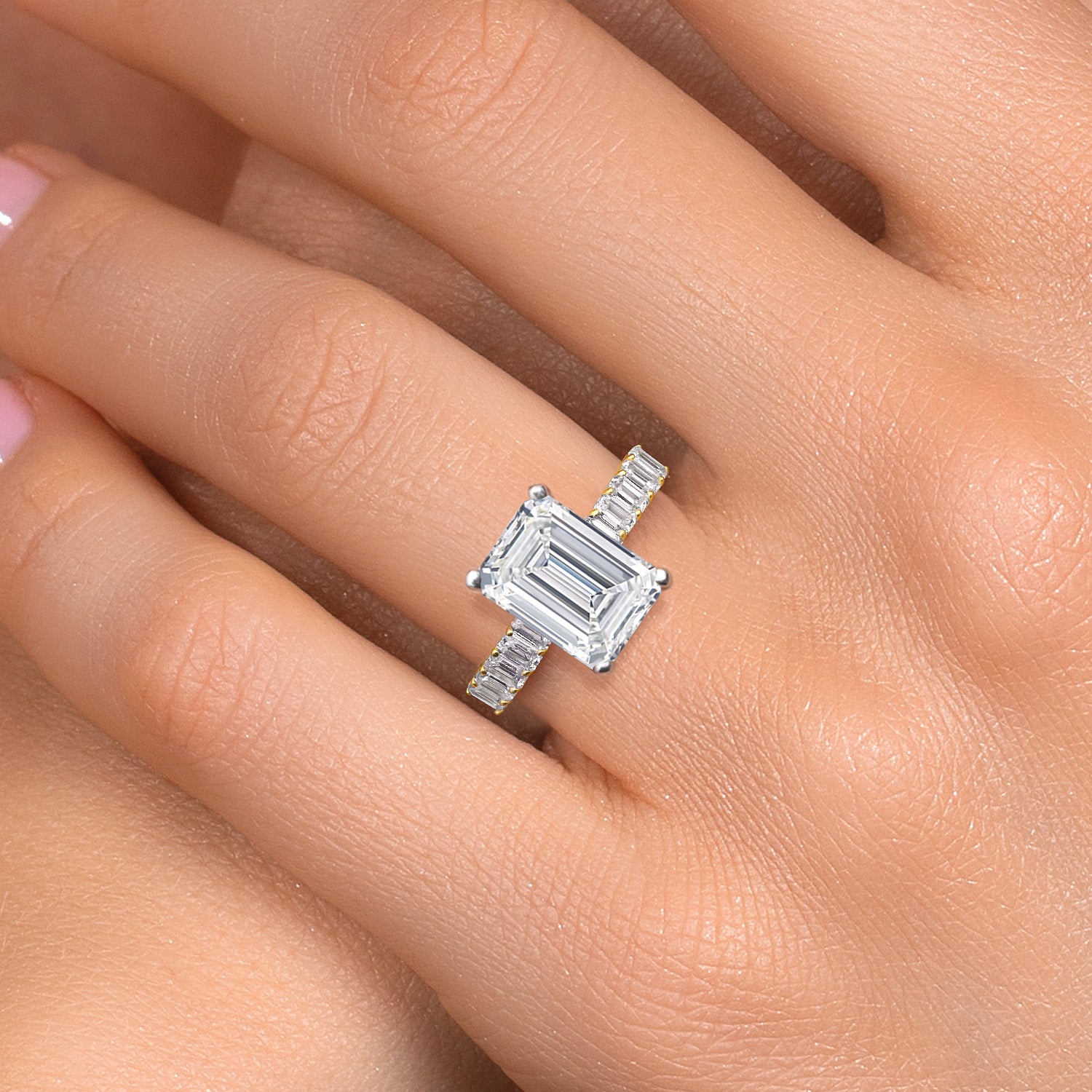 Center 4ct_7_Ring in 14K Two Tone Gold