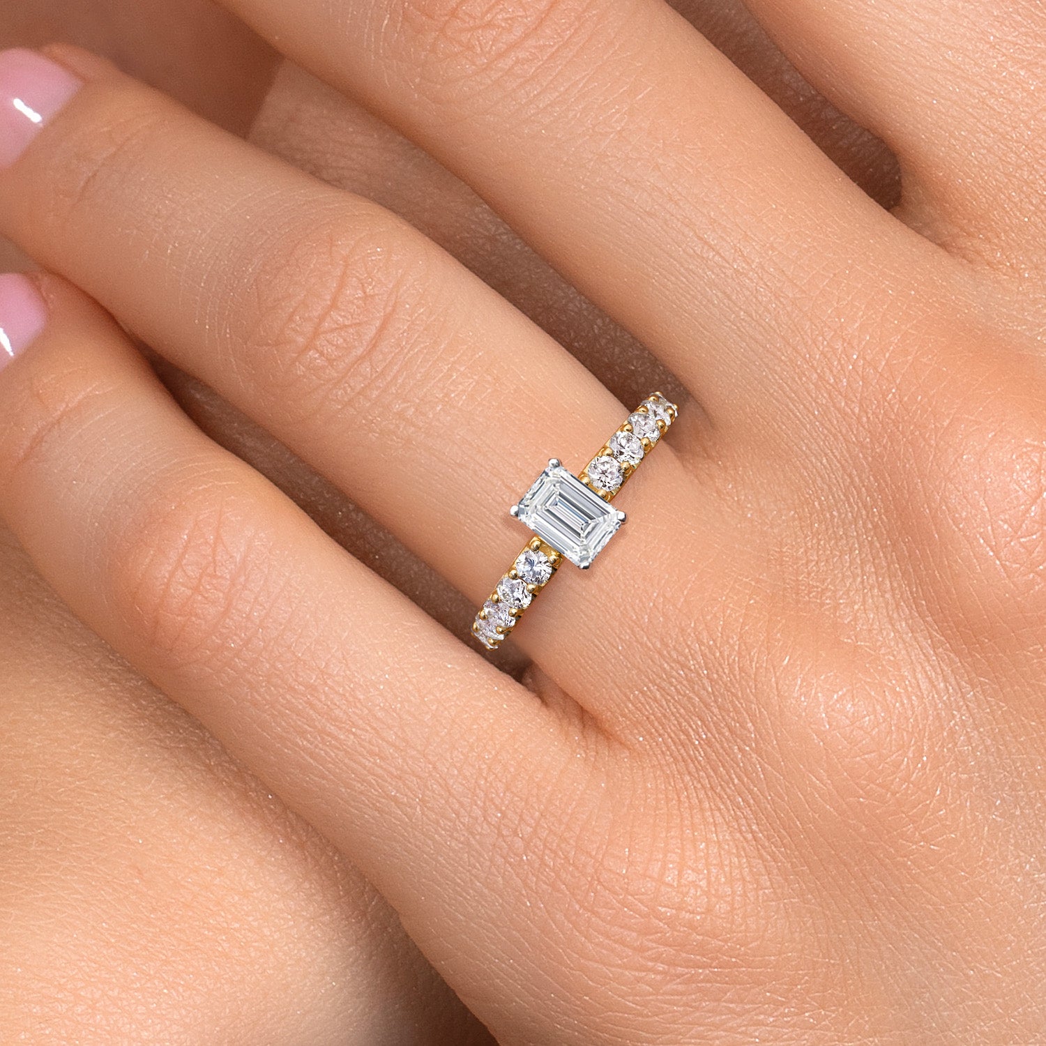 E - F_Ring in 14K Two Tone Gold