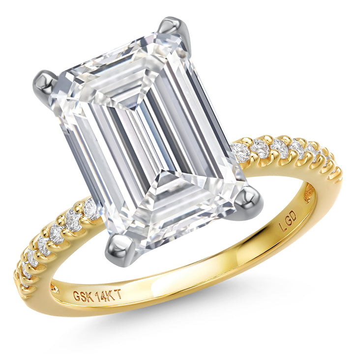 Emerald_Center 5ct_5_Ring in 14K Two Tone Gold