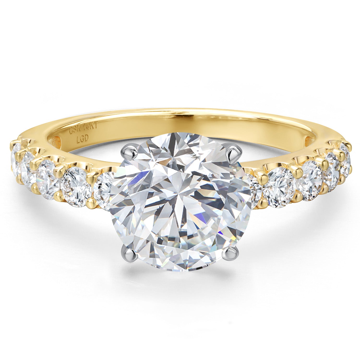 Center 3.00ct_7_Ring in 14K Two Tone Gold