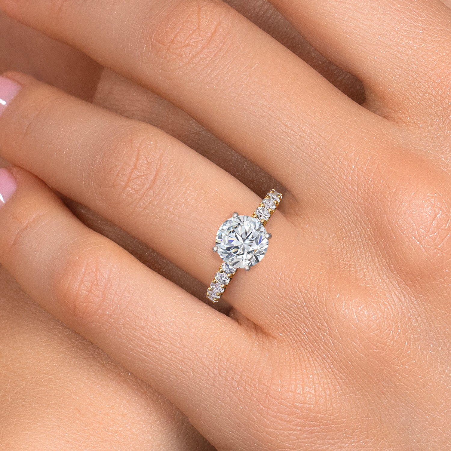 Center 3.00ct_7_Ring in 14K Two Tone Gold