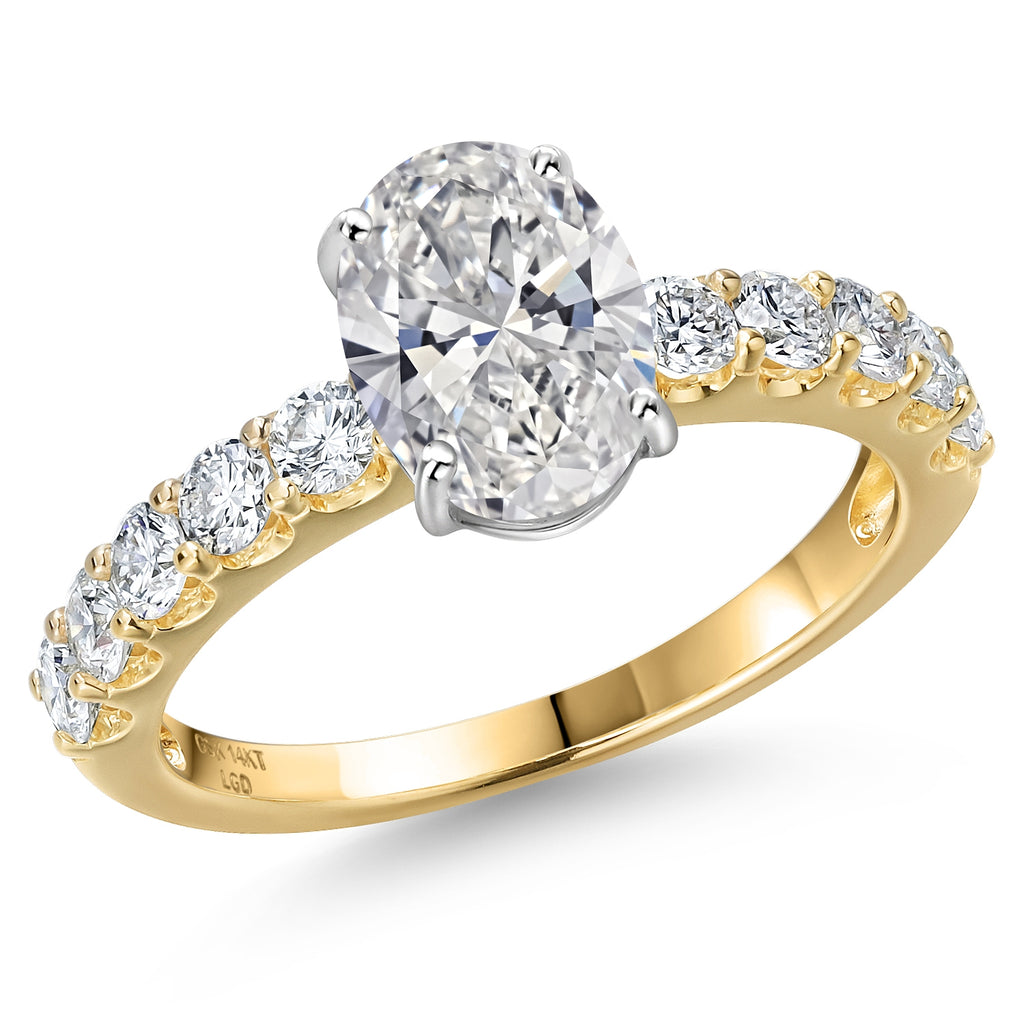 Oval Cut_Center 1.50ct_8_Ring in 14K Two Tone Gold