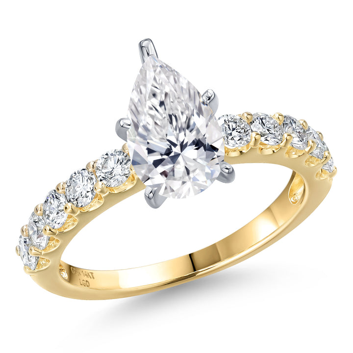 Pear Shape_Center 1.50ct_5_Ring in 14K Two Tone Gold