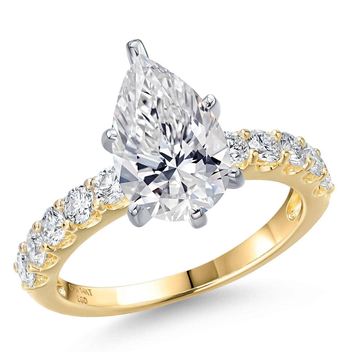 Center 3.00ct_7_Ring in 14K Two Tone Gold