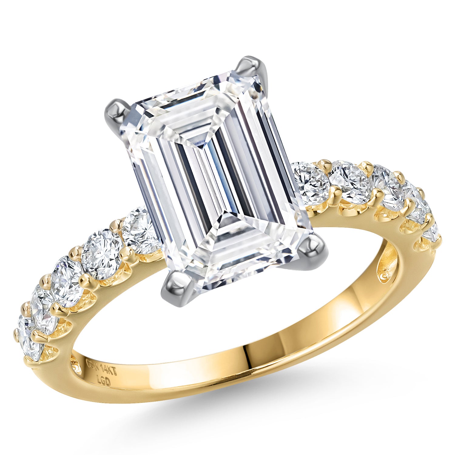 Center 4.00ct_6_Ring in 14K Two Tone Gold