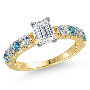 Ring in 14K Two Tone Gold