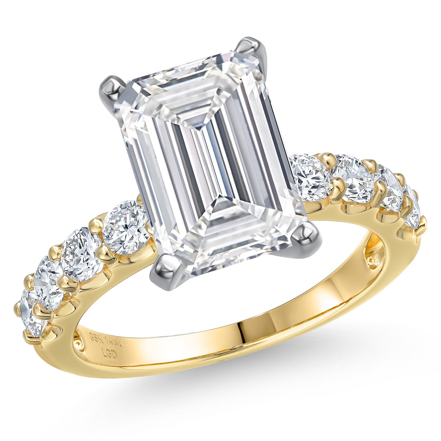 Center 4ct_9_Ring in 14K Two Tone Gold