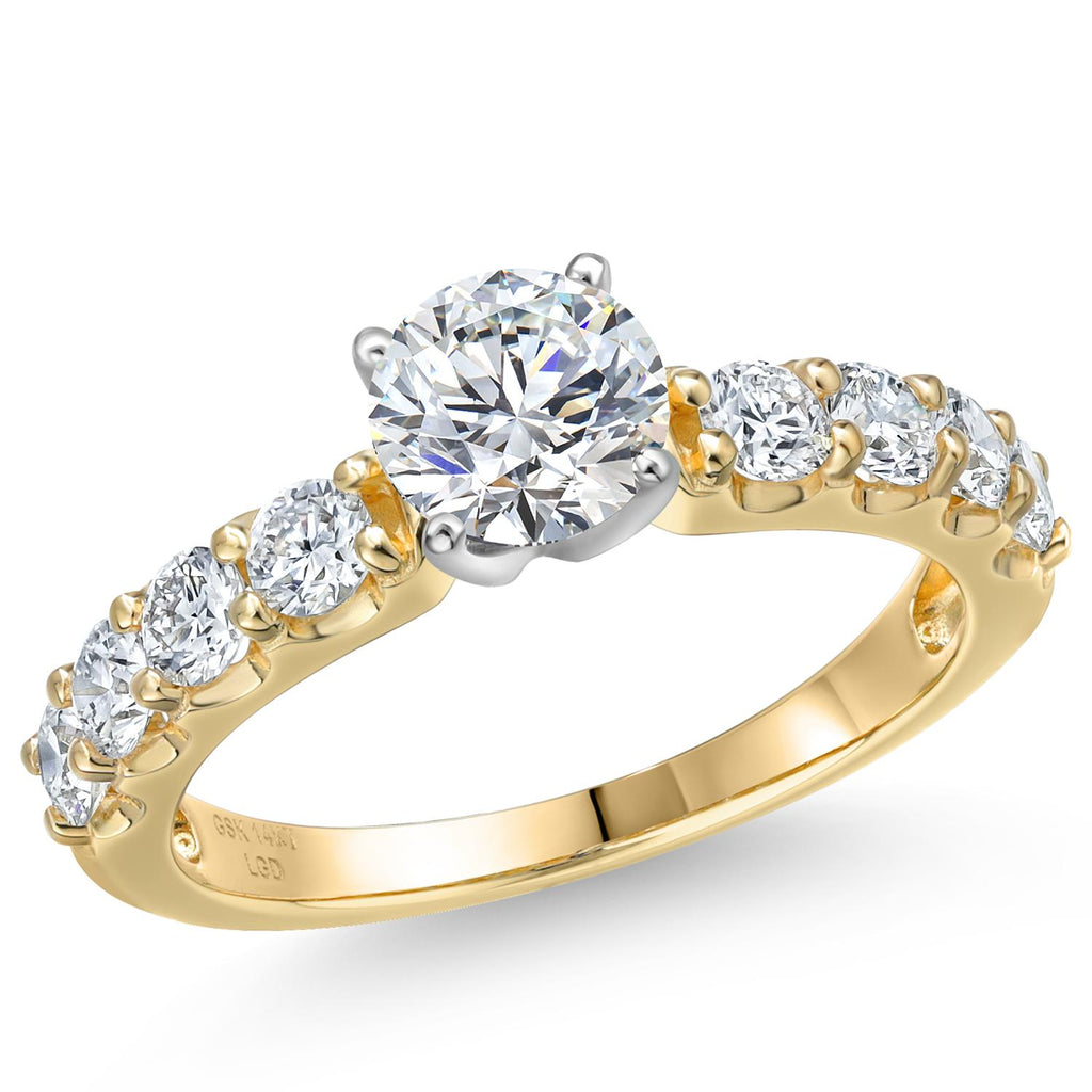 Center 1ct_9_Ring in 14K Two Tone Gold