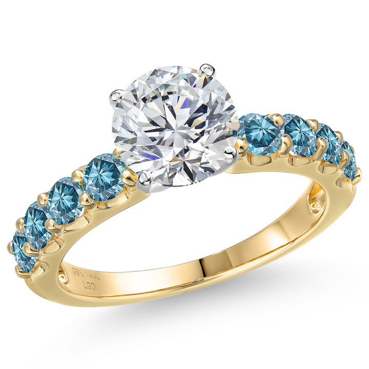 Center 2ct_8_Ring in 14K Two Tone Gold