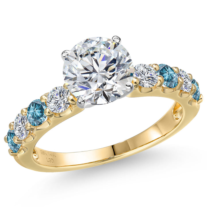 Center 2ct_6_Ring in 14K Two Tone Gold