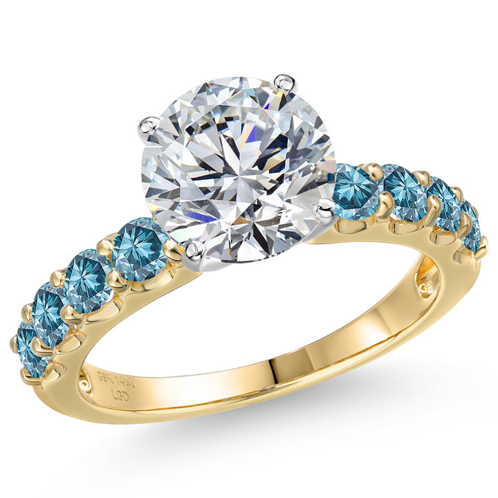 Center 3ct_9_Ring in 14K Two Tone Gold