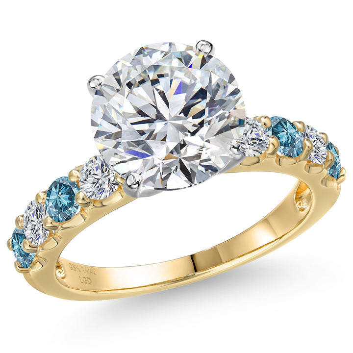 Center 4ct_9_Ring in 14K Two Tone Gold