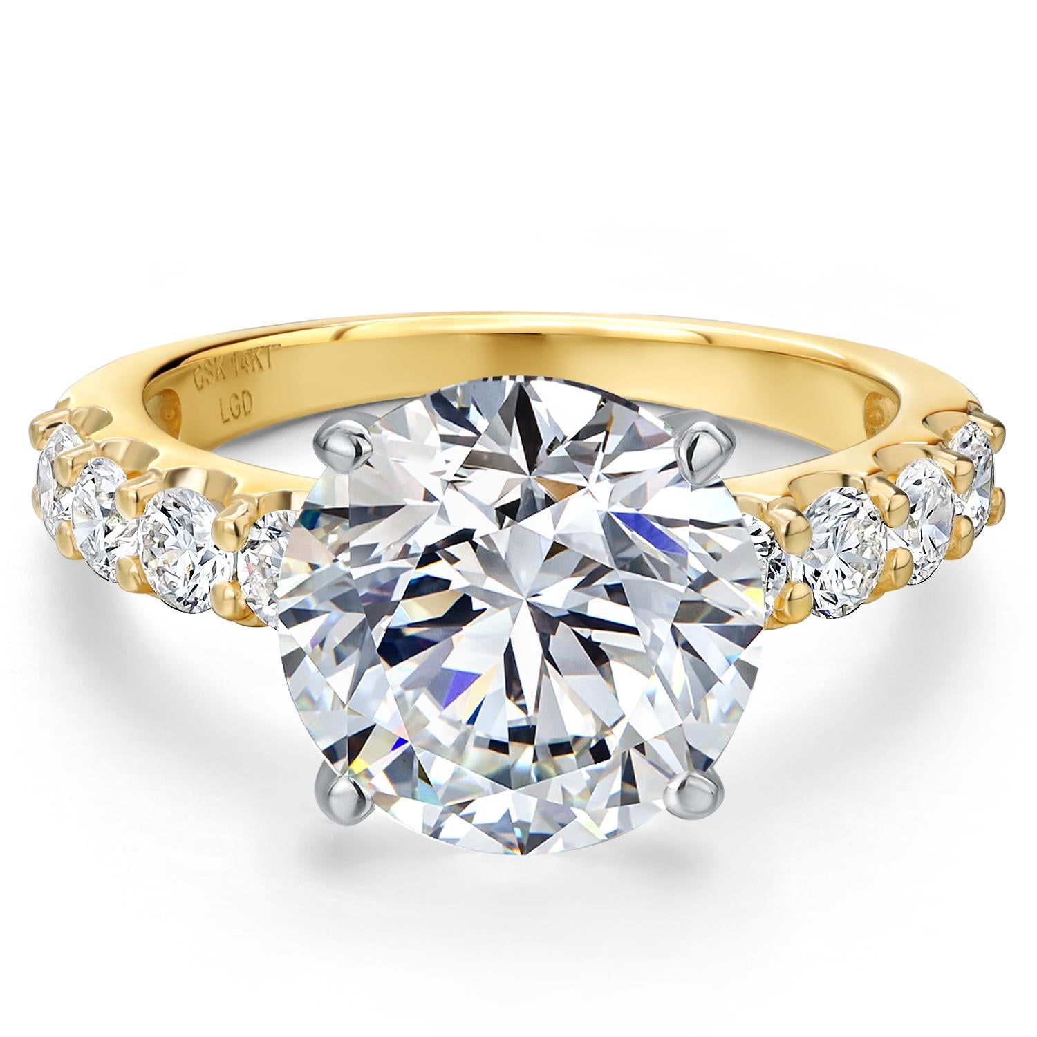 E - F_Center 5ct_7_Ring in 14K Two Tone Gold