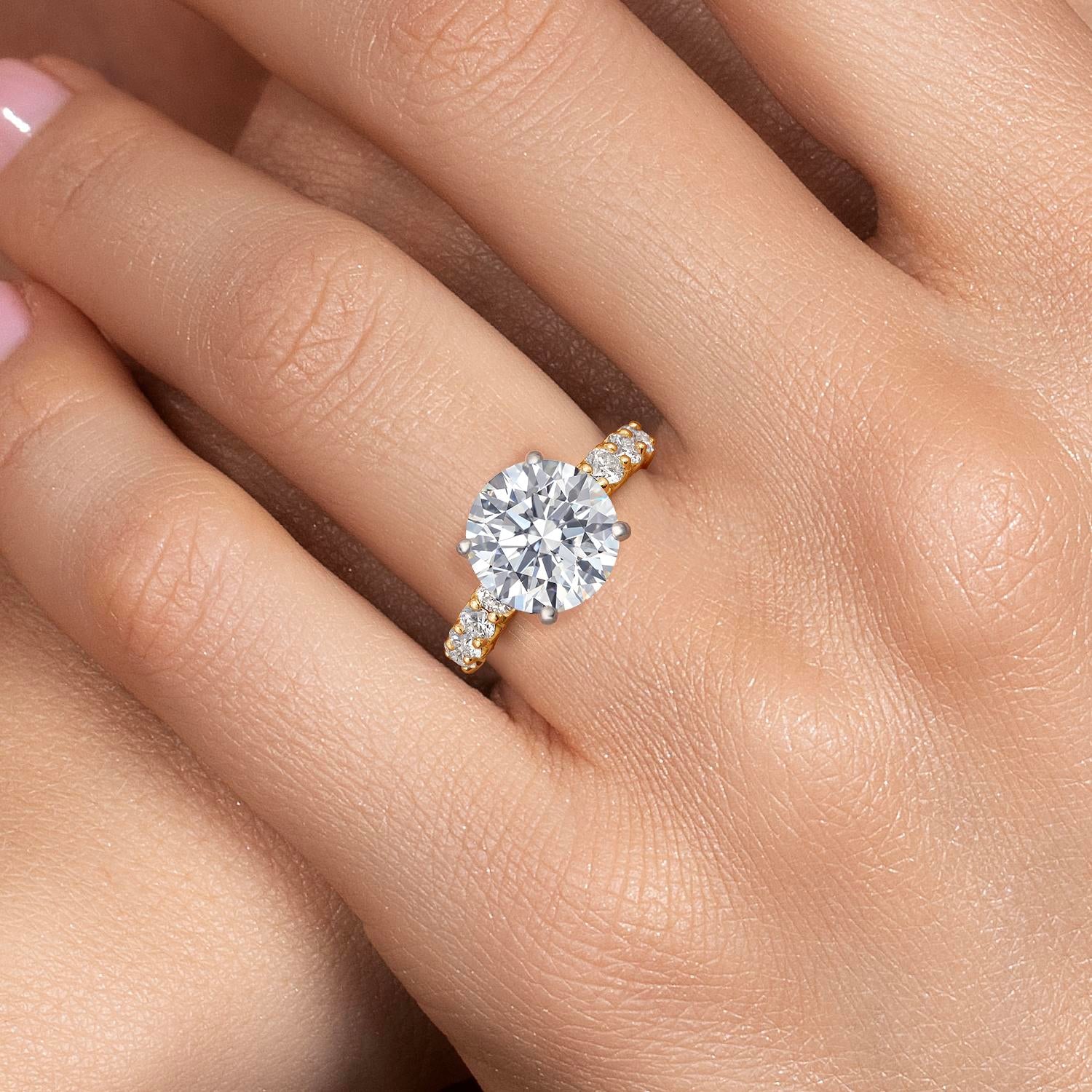 E - F_Center 5ct_7_Ring in 14K Two Tone Gold