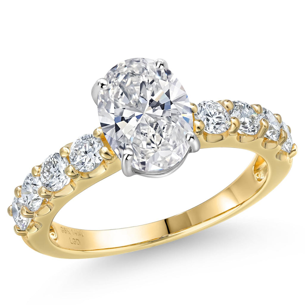 Oval Cut_Center 1.5ct_8_Ring in 14K Two Tone Gold