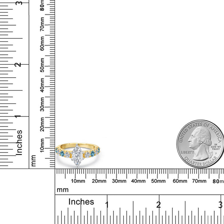 Ring in 14K Two Tone Gold
