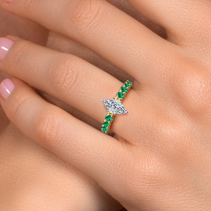 Ring in 14K Two Tone Gold
