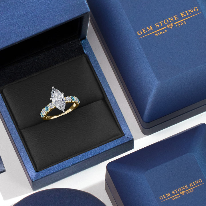 Ring in 14K Two Tone Gold