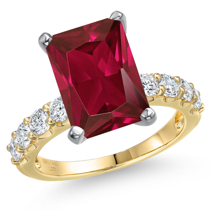 Created Ruby - July_5_Ring in 14K Two Tone Gold
