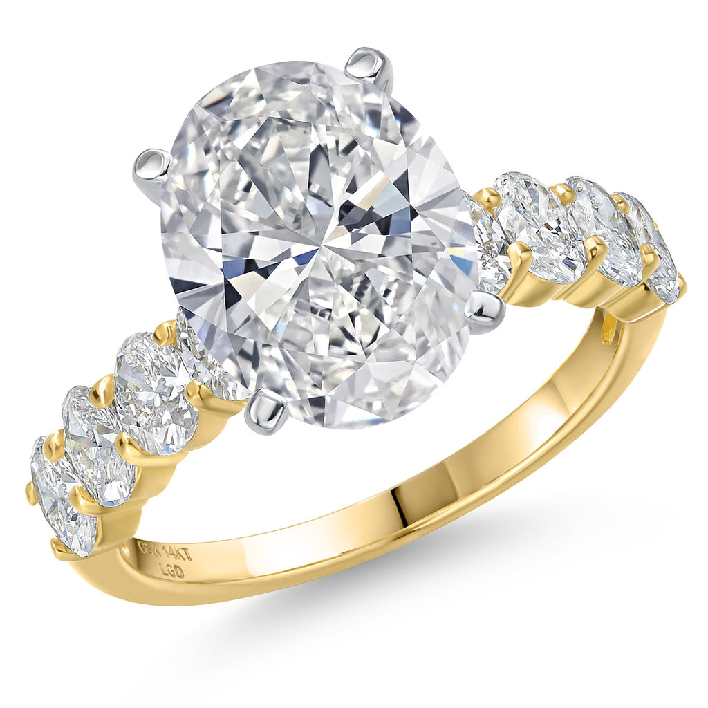 Oval Cut_Center 4.00ct_8_Ring in 14K Two Tone Gold