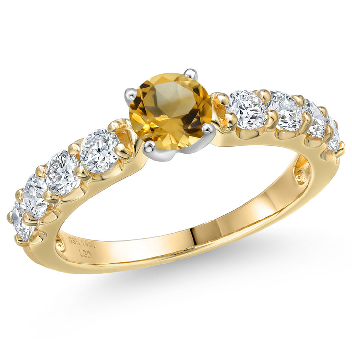 Citrine - November_5_Ring in 14K Two Tone Gold