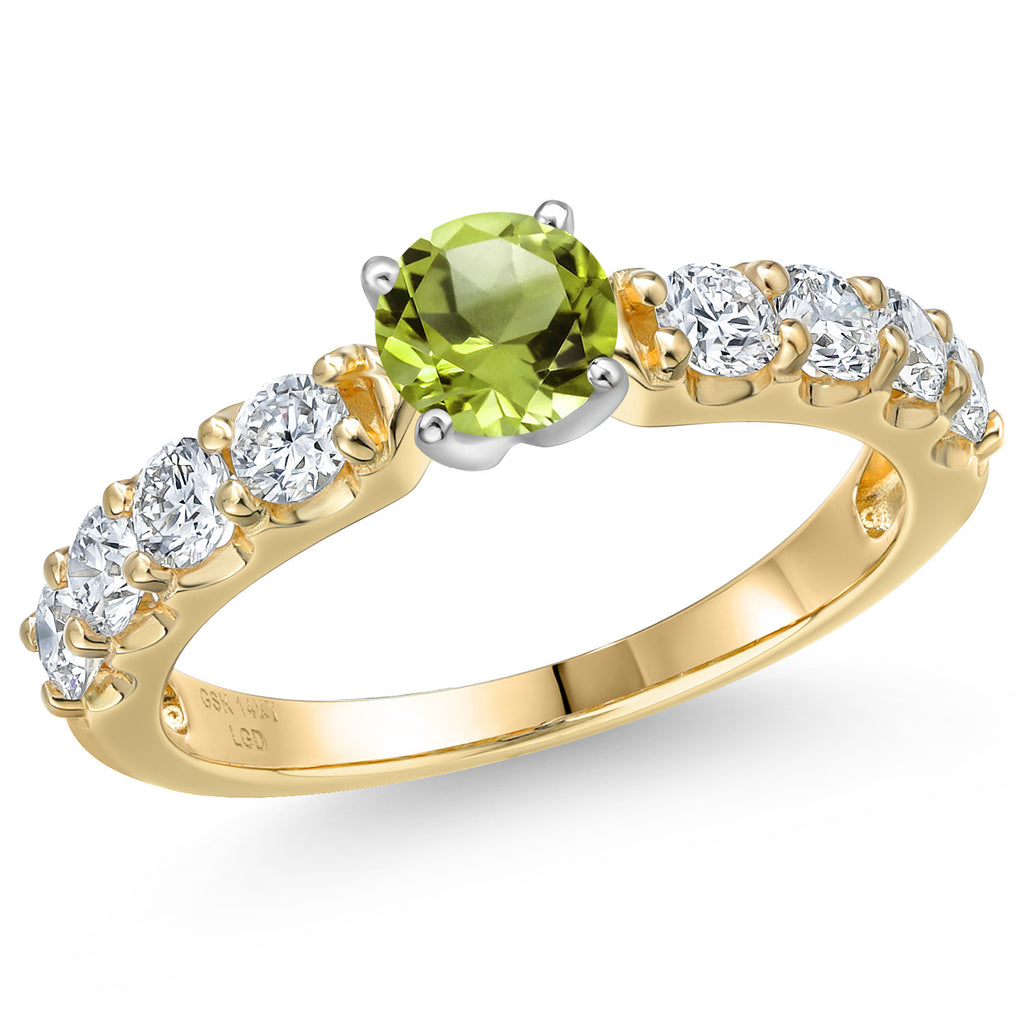 Peridot - August_8_Ring in 14K Two Tone Gold