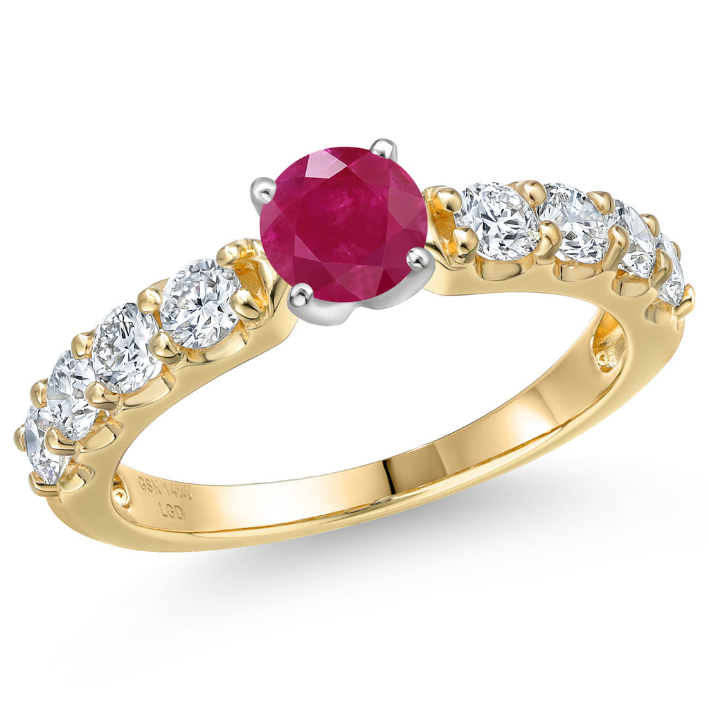 Ruby - July_8_Ring in 14K Two Tone Gold
