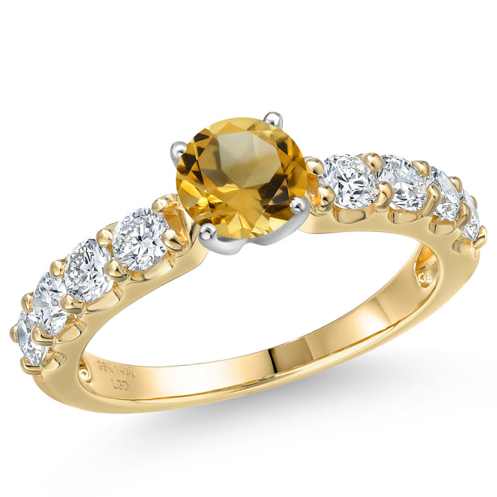 Citrine - November_5_Ring in 14K Two Tone Gold