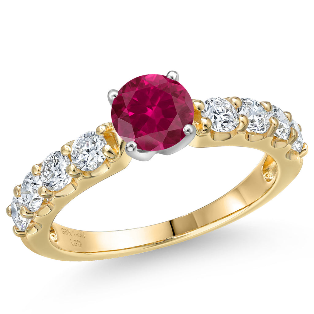 Created Ruby - July_7_Ring in 14K Two Tone Gold
