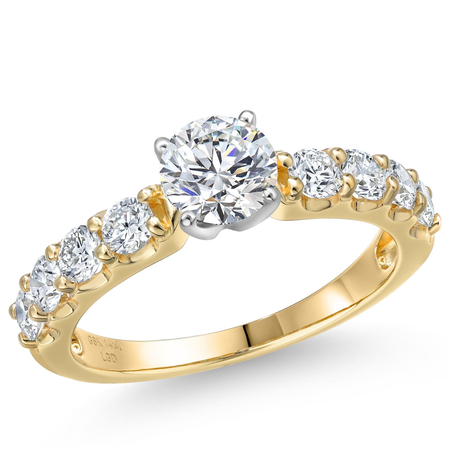 Center 0.75ct_8_Ring in 14K Two Tone Gold