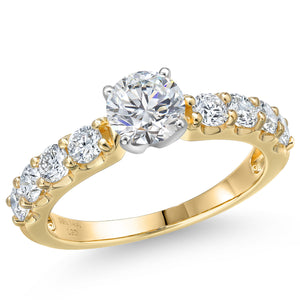 Lab Grown Diamond_7_Ring in 14K Two Tone Gold