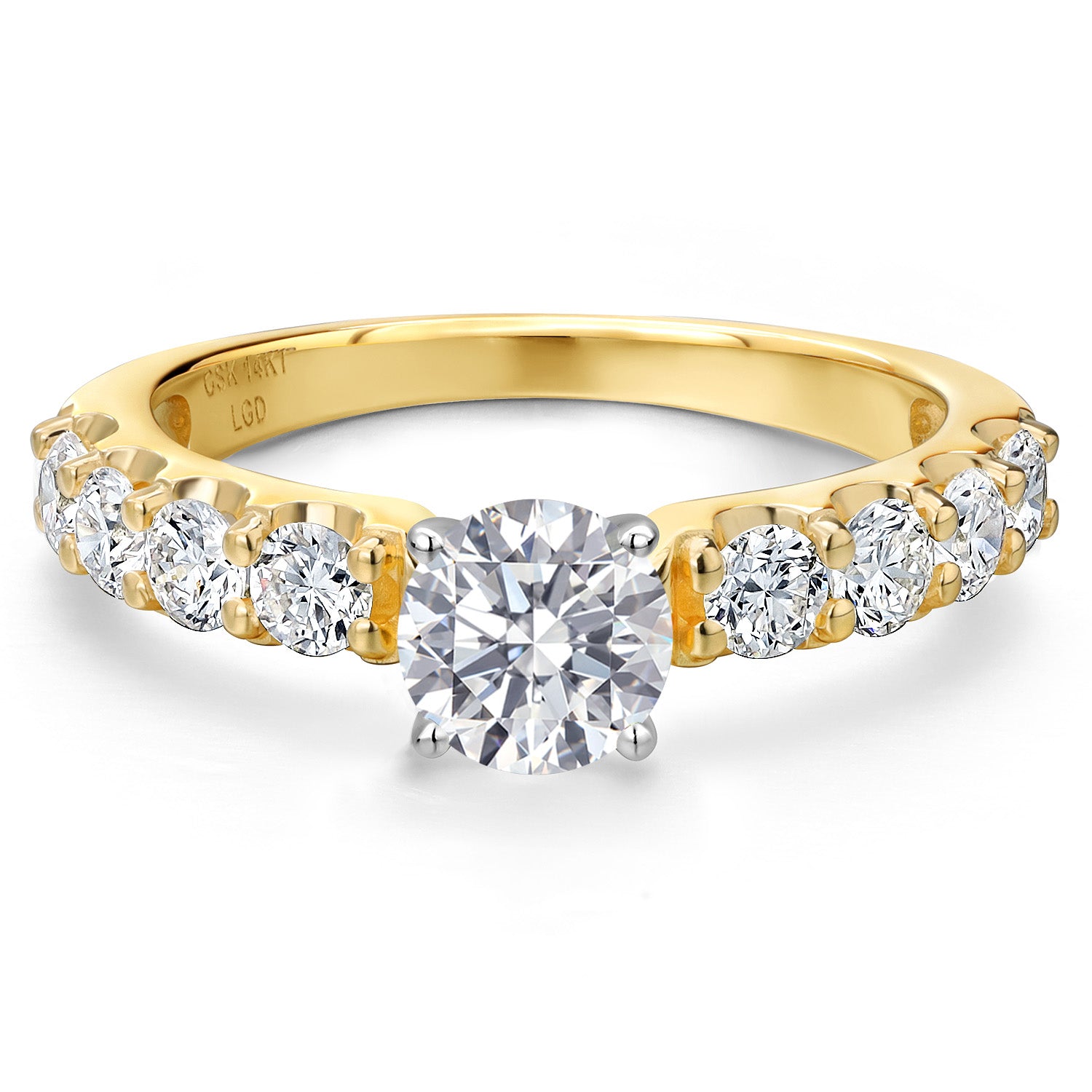 Lab Grown Diamond_7_Ring in 14K Two Tone Gold