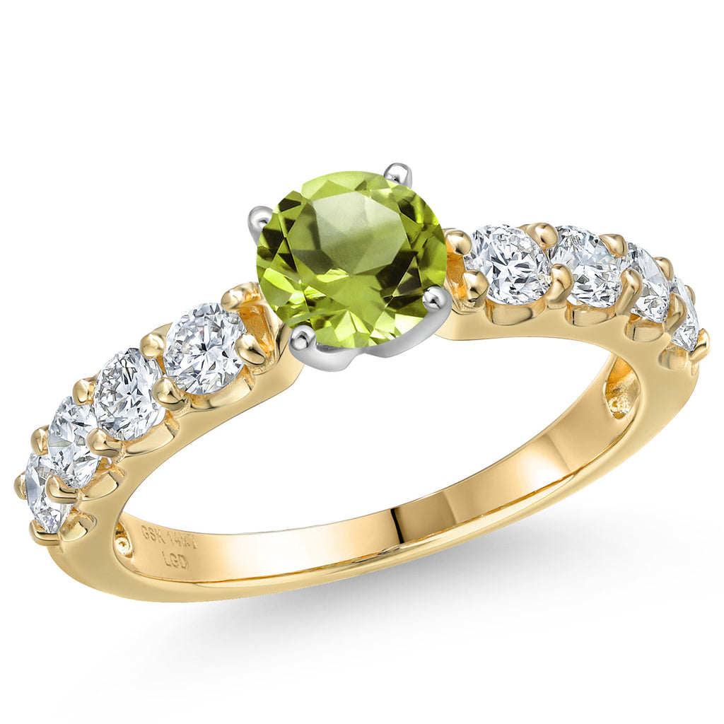 Peridot - August_8_Ring in 14K Two Tone Gold