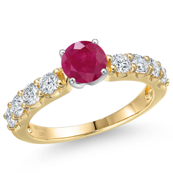 Ruby - July_5_Ring in 14K Two Tone Gold