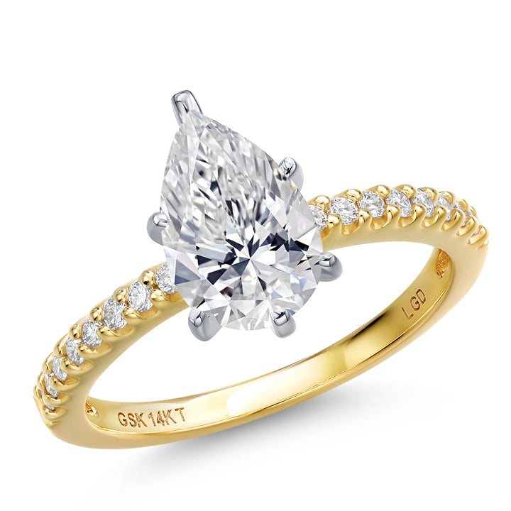 1-5 Cttw IGI Certified Lab Grown Diamond in 14K Two-Tone Gold Engagement Ring For Women | D-E Color | VS1 Clarity | Wedding Anniversary Gold Ring
