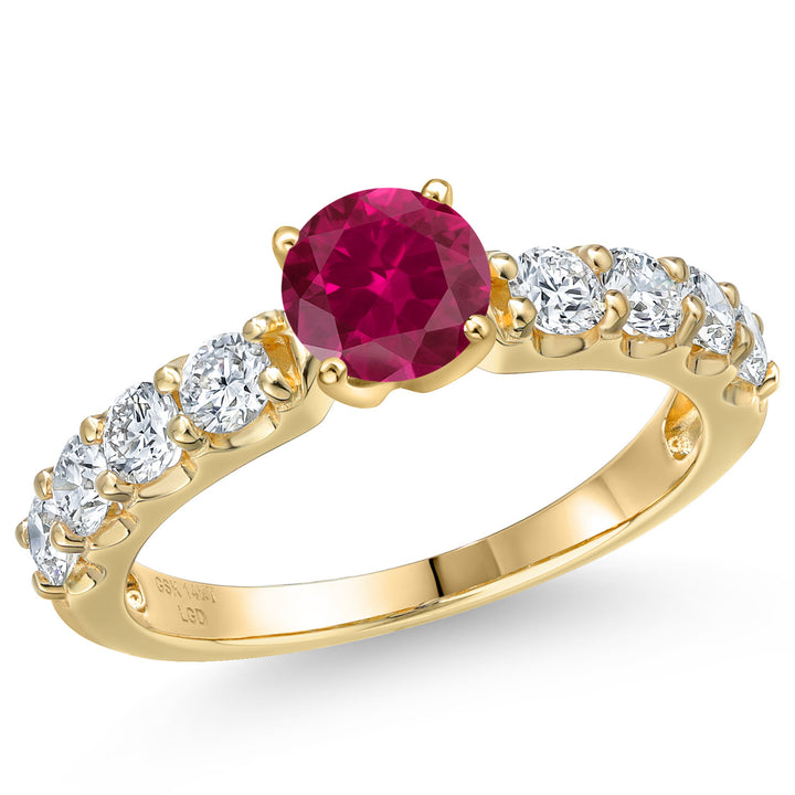 Created Ruby - July_5_Ring in 14K Yellow Gold