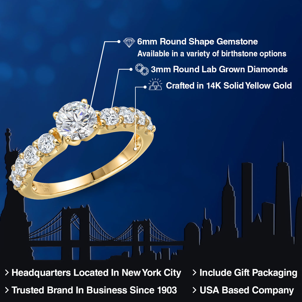 Lab Grown Diamond_7_Ring in 14K Yellow Gold