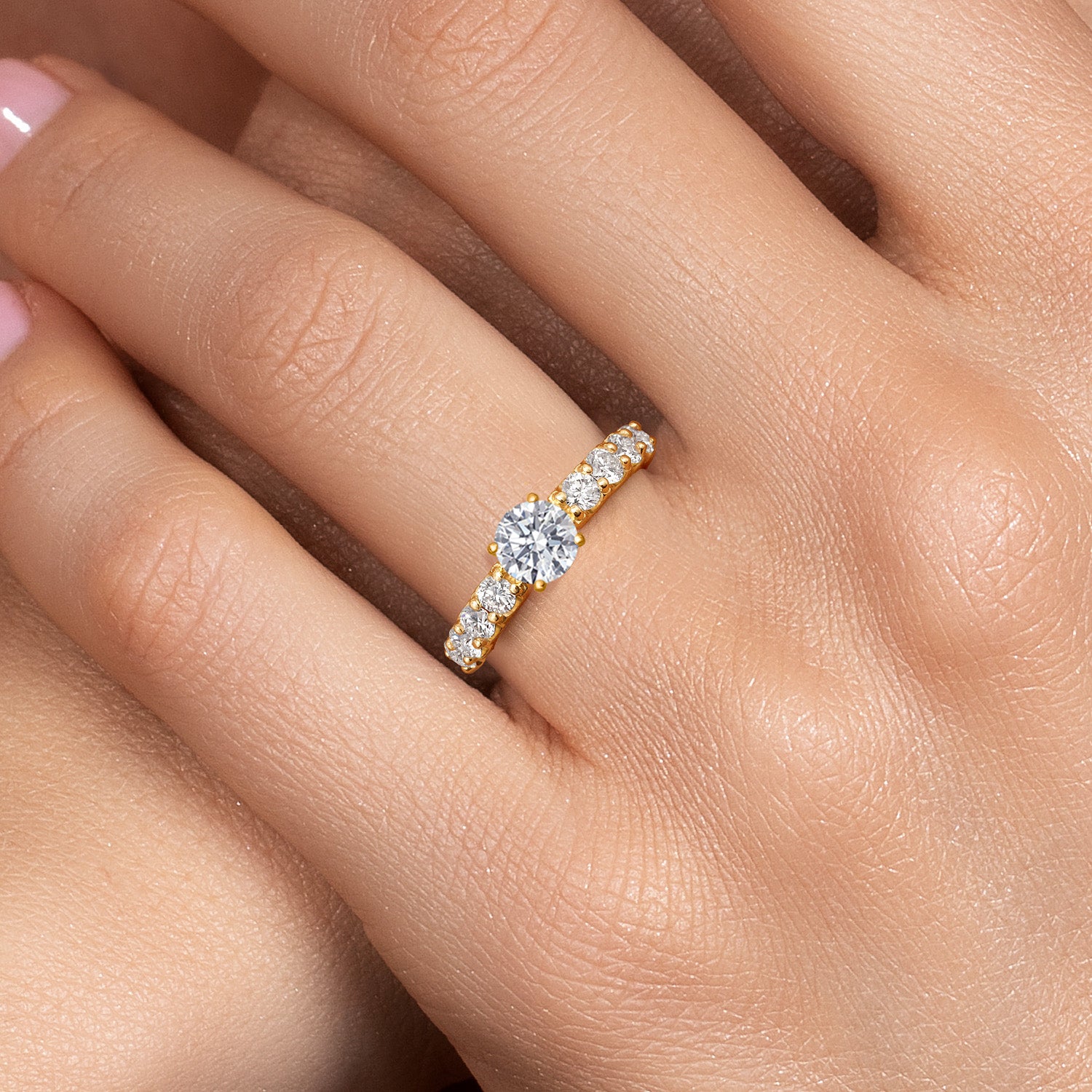 Lab Grown Diamond_7_Ring in 14K Yellow Gold