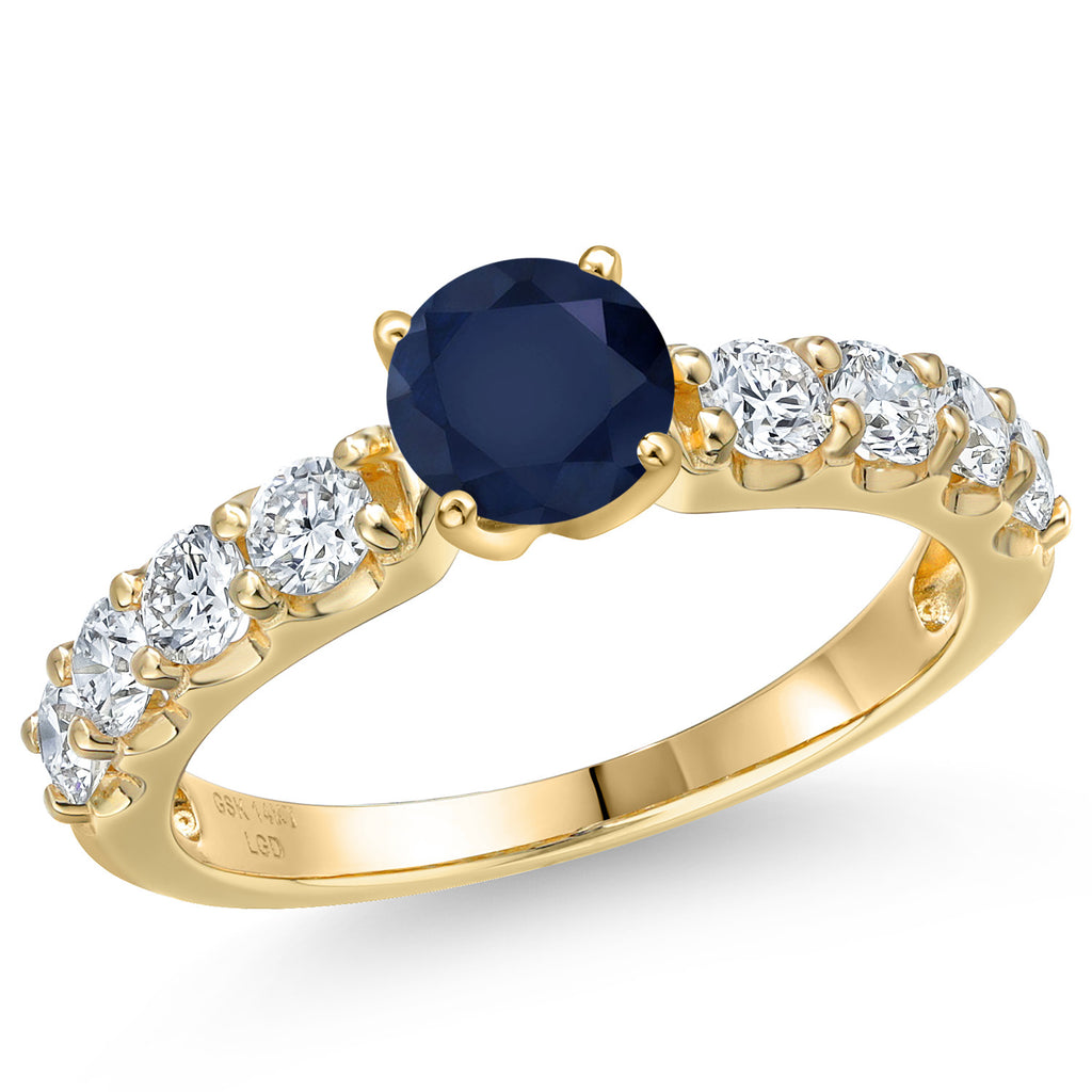 Blue Sapphire - September_5_Ring in 14K Yellow Gold