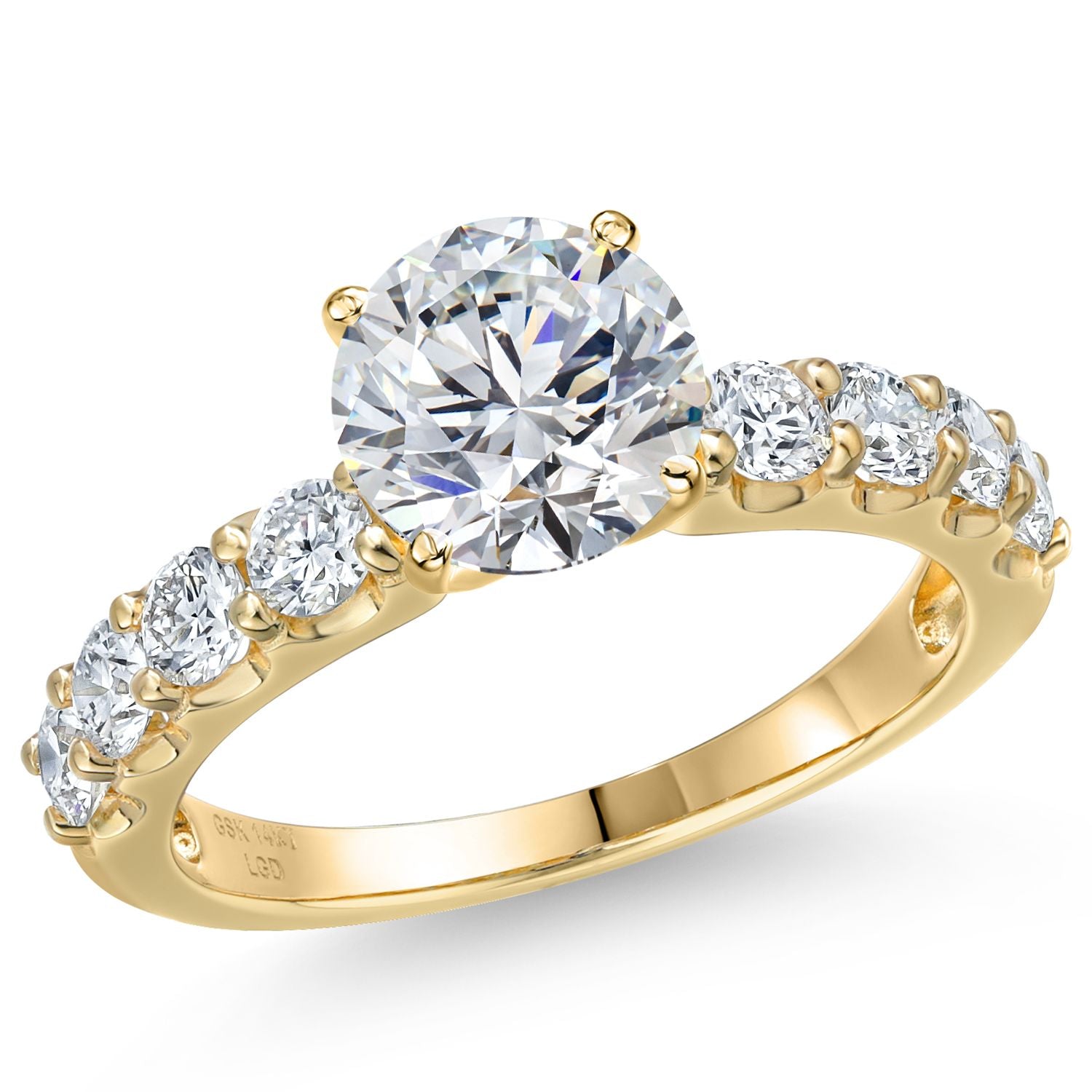 Center 2ct_6_Ring in 14K Yellow Gold