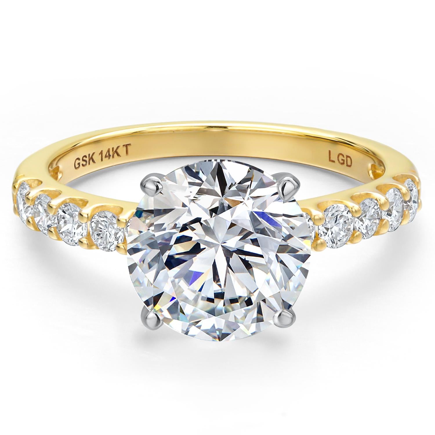 Center 4ct_Ring in 14K Two Tone Gold