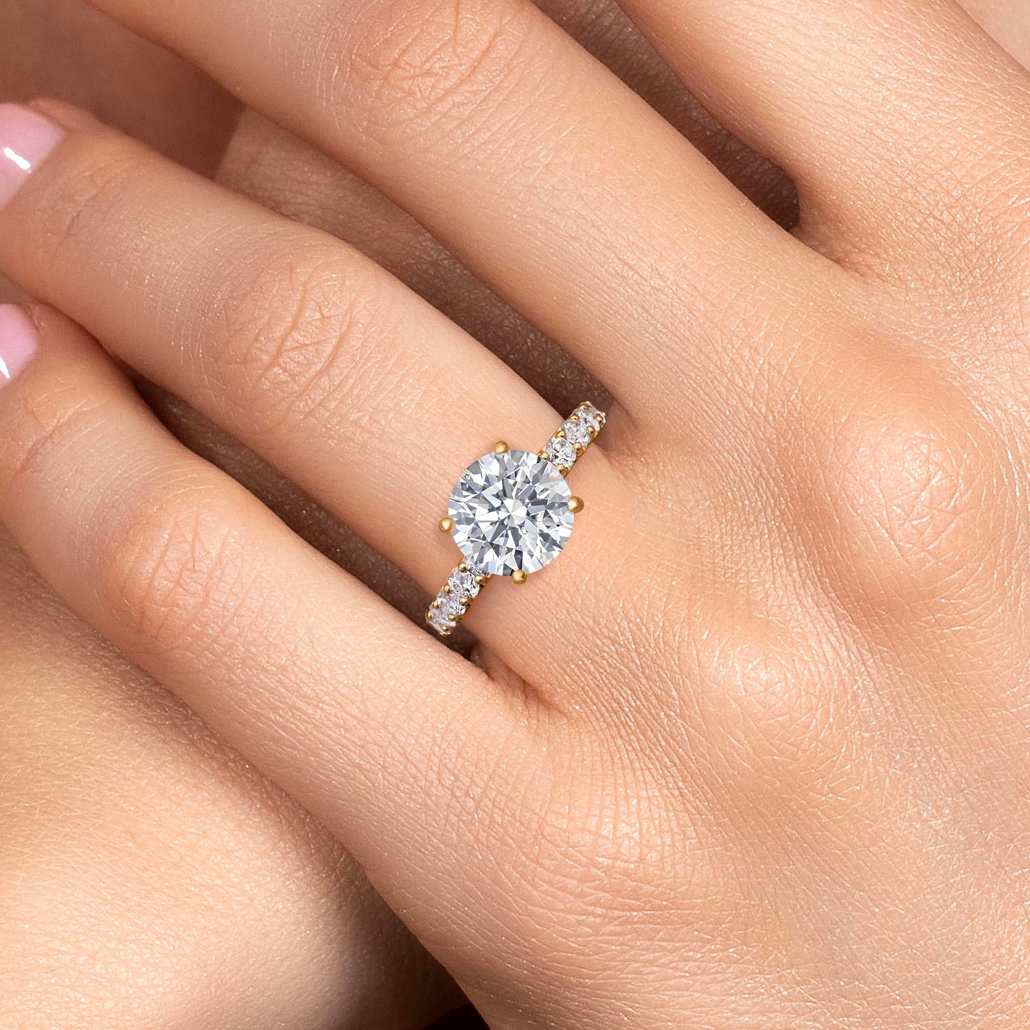 E - F_Center 4ct_Ring in 14K Yellow Gold