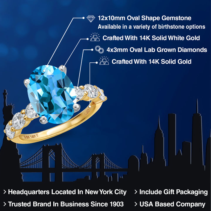 Ring in 14K Two Tone Gold