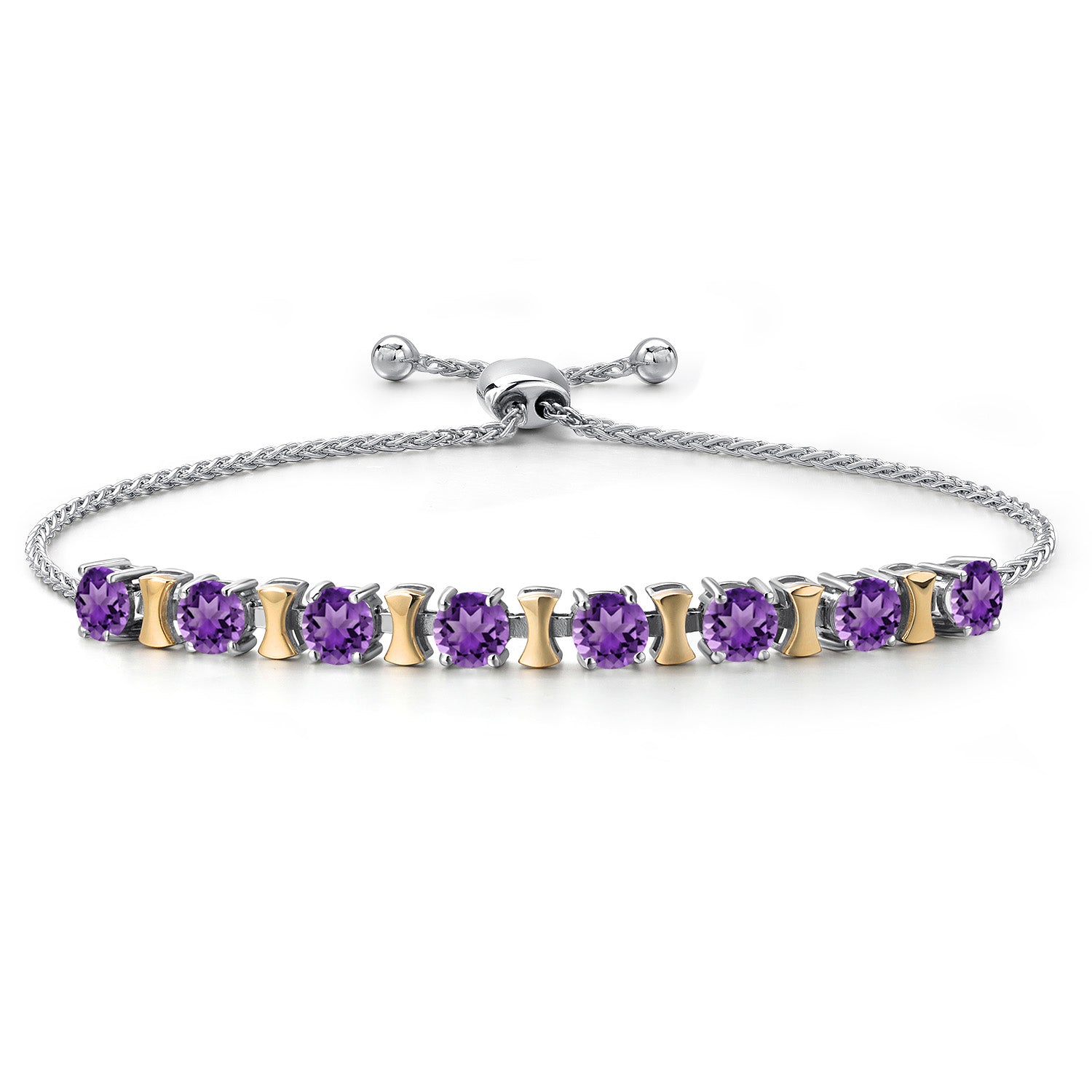 Bracelet in 925 Sterling Silver and 10K Yellow Gold