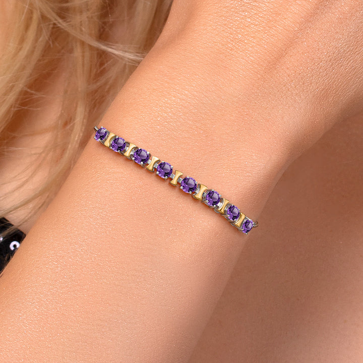 Bracelet in 925 Sterling Silver and 10K Yellow Gold