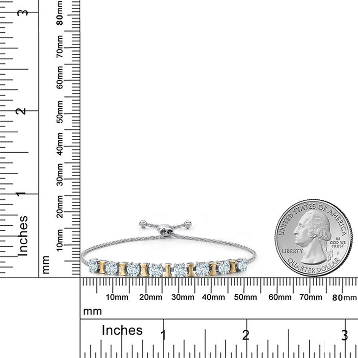 Bracelet in 925 Sterling Silver and 10K Yellow Gold