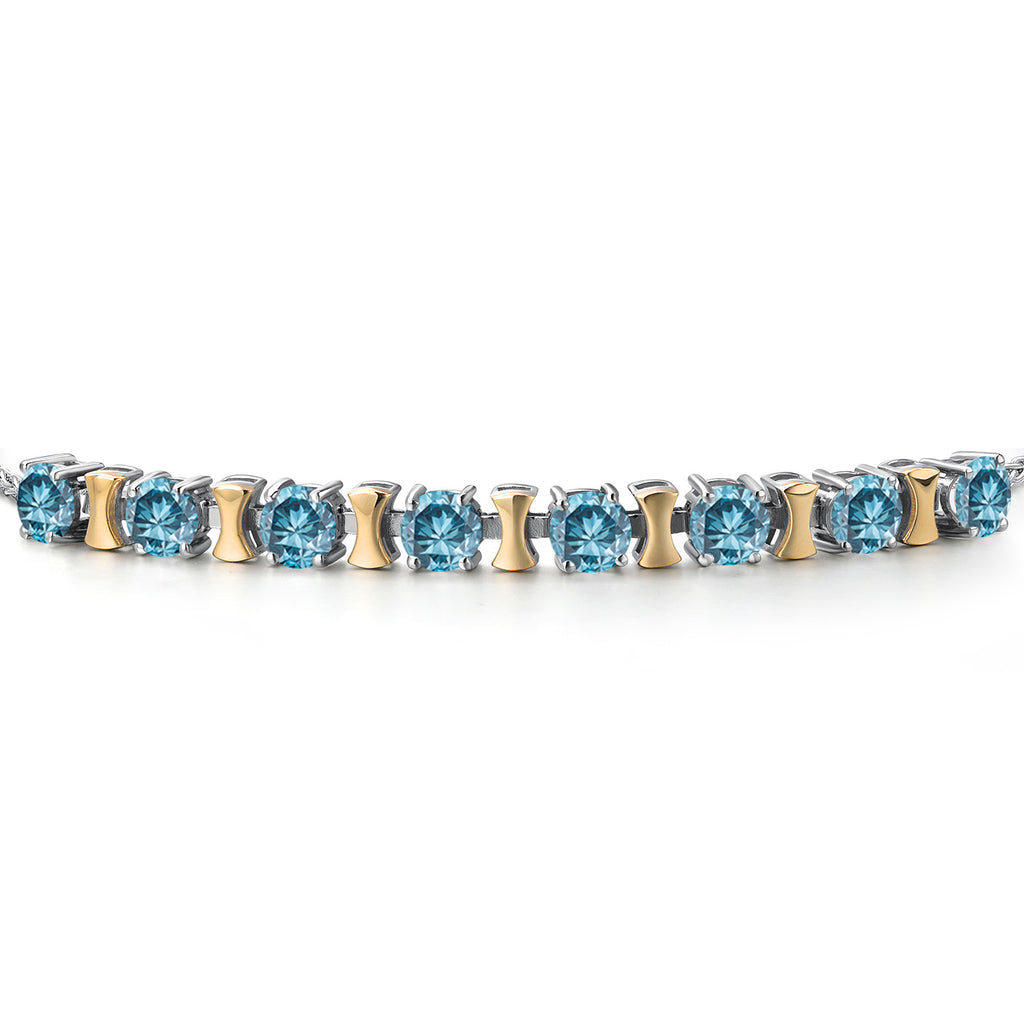 Bracelet in 925 Sterling Silver and 10K Yellow Gold