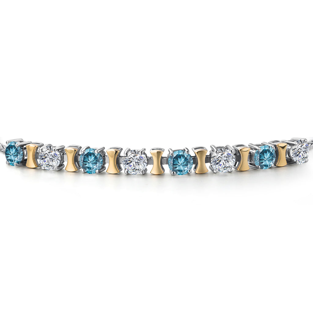 Bracelet in 925 Sterling Silver and 10K Yellow Gold