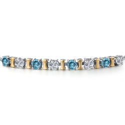 Bracelet in 925 Sterling Silver and 10K Yellow Gold